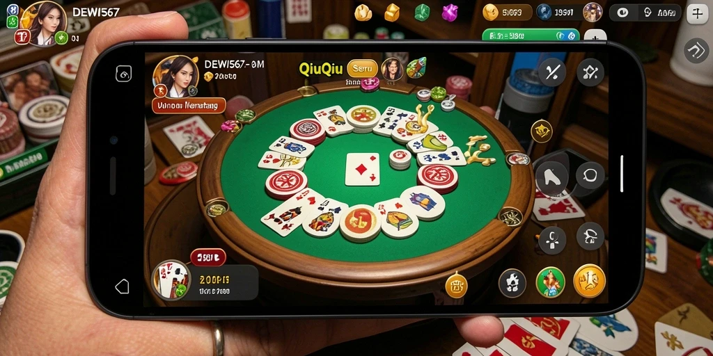 Screenshot gameplay DEWI567 dengan aksi QiuQiu yang seru.