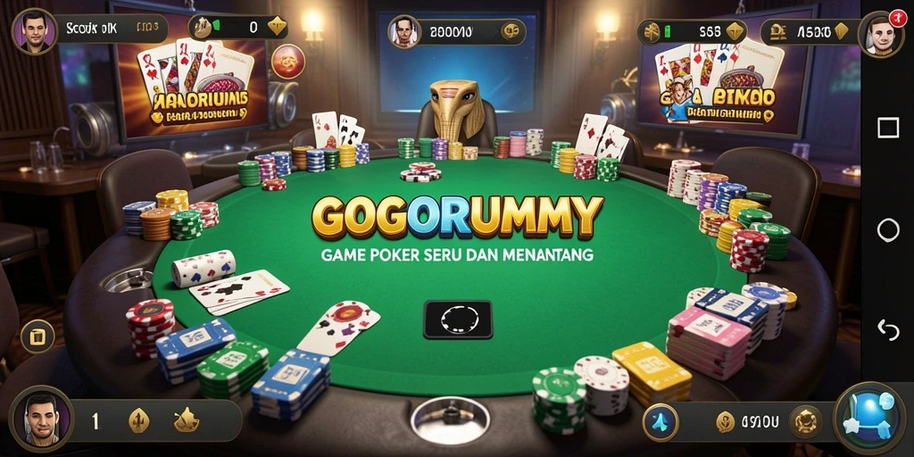 Tampilan menarik dari permainan Poker GOGORUMMY.