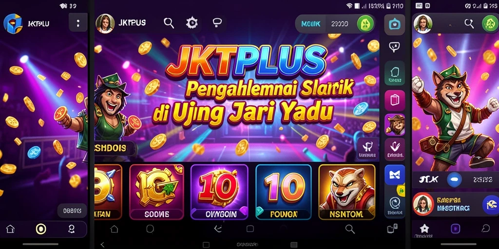 Screenshot gameplay JKTPLUS menampilkan berbagai mesin slot yang menarik.