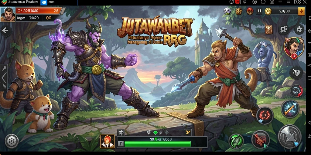 Screenshot gameplay JUTAWANBET yang menunjukkan aksi seru RPG.