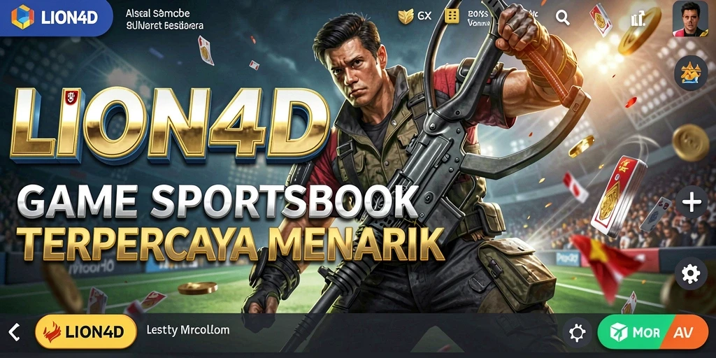 Tampilan gameplay aplikasi LION4D saat melakukan taruhan olahraga.