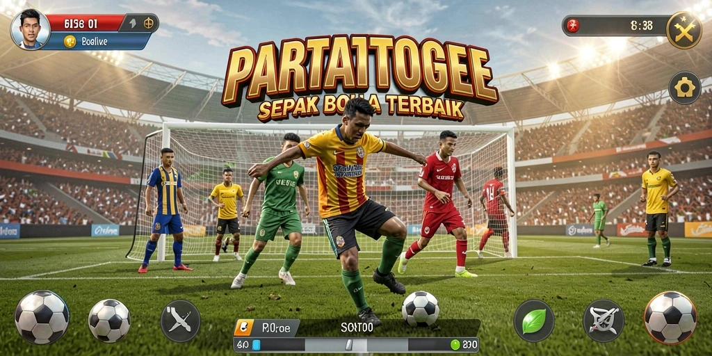 Tampilan gameplay menarik dari game sepak bola PARTAITOGEL.