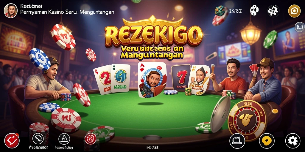 Screenshot utama REZEKIGO menampilkan gameplay kasino yang seru dan menarik.