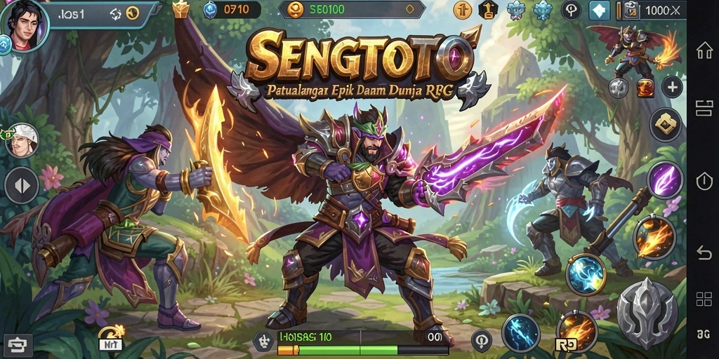 Screenshot gameplay SENGTOTO yang menunjukkan pertarungan epik.