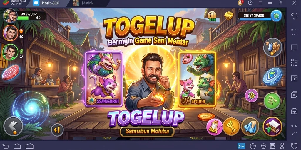 Screenshot utama TOGELUP menampilkan gameplay yang mengasyikkan dan berwarna.